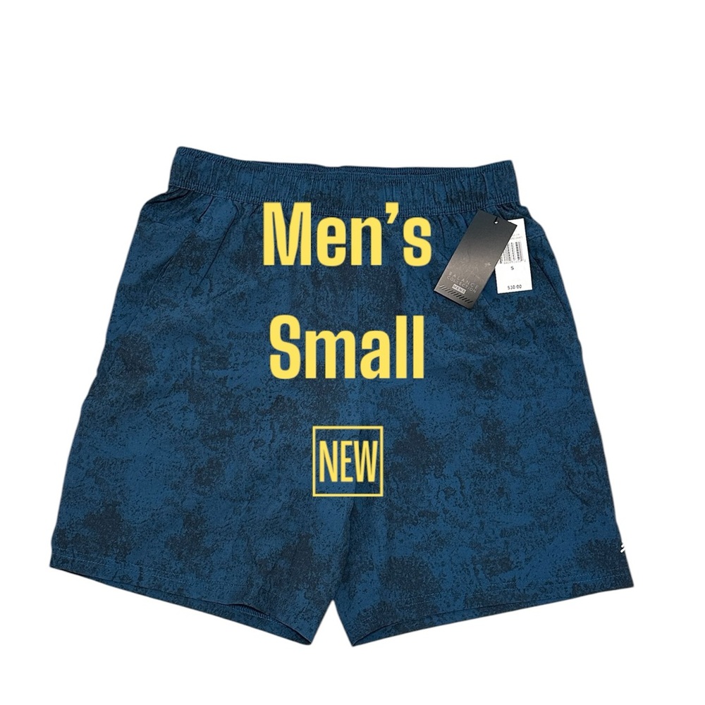 Mens Balance Collection Small Shorts Marble Basketball Training Drawstring NWT - Picture 2 of 8